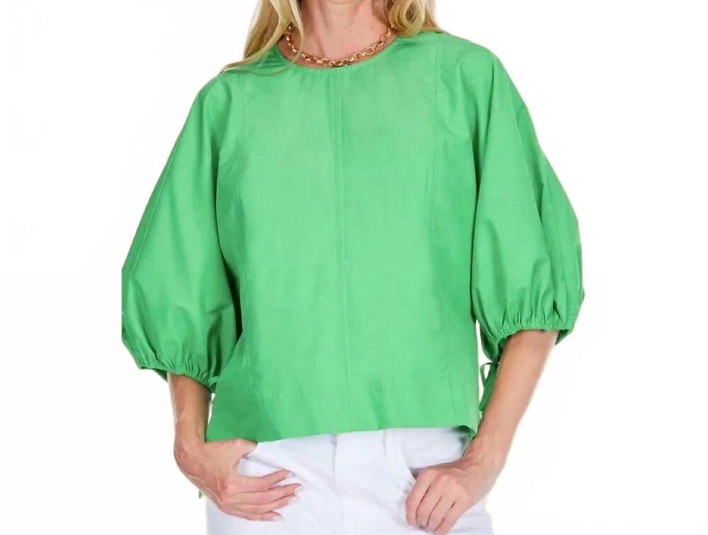 NEW JOY JOY gored top in green